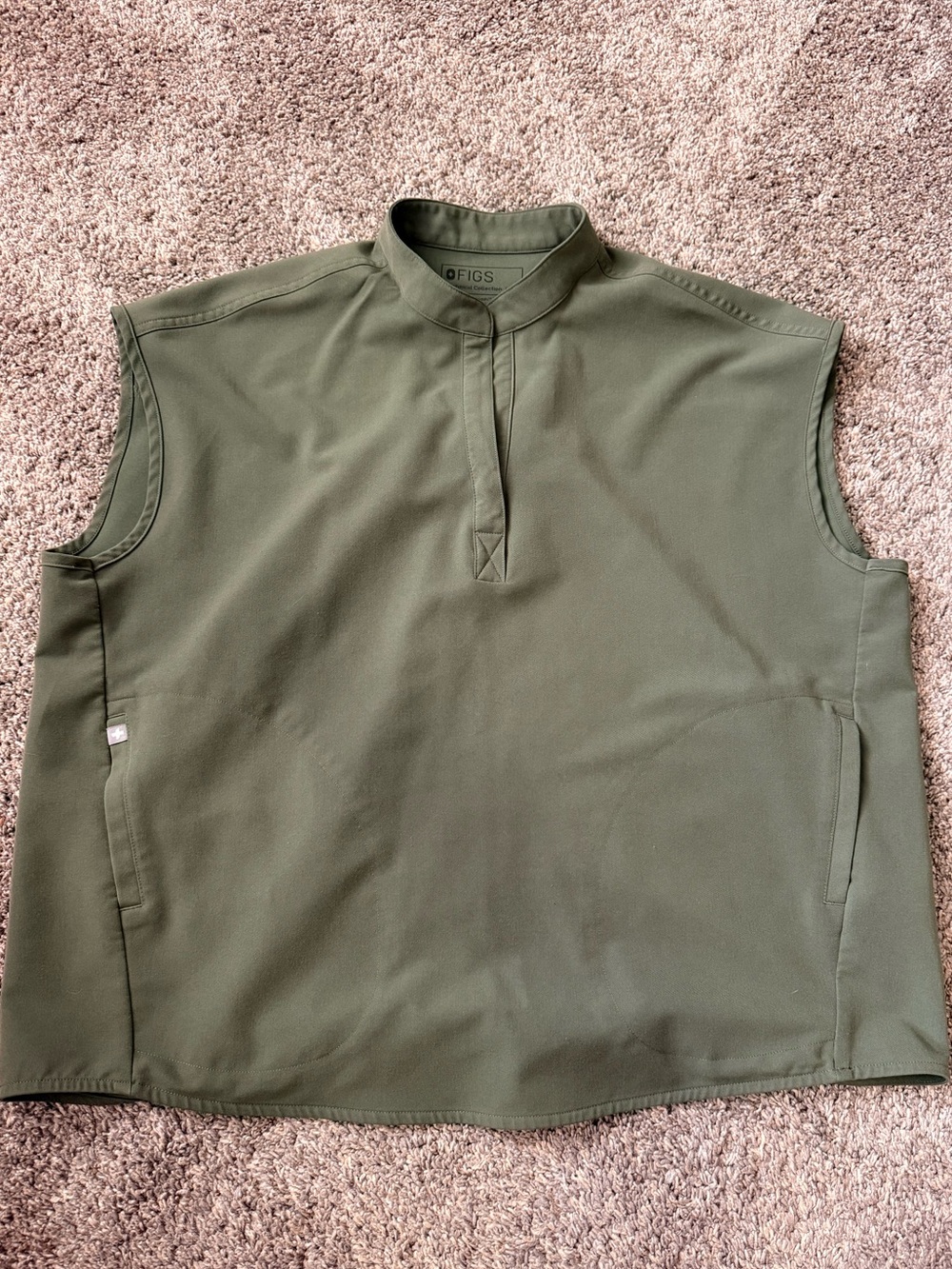FIGS Olive Green Rafaela Oversized Scrub Top